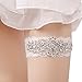 OURIZE Wedding Garters for Bride Lace Garter Belt Bridal Garter Set with Rhinestones (A)