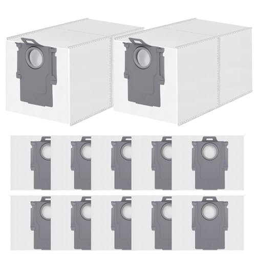 Spofan 12 Replacement Bags for Roborock QV 35A/35S/Q Revo/Qrevo S/Pro/Flow/2/Edge/S5A/Master/Curv/Slim/S8 MaxV Ultra/Qrevo S5V, Saros 20/10/10R Robot Vacuum Cleaner Accessories Dust Bag