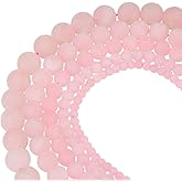 Natural Matte 8mm Rose Quartz Stone Beads Gemstone Round Loose Beads for Jewelry Making Bracelet Energy Stone Healing Power 1 Strand 15"