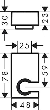 Hansgrohe Porter E Shower Holder Matt Black 28387670 Metal Wall Mount view 4