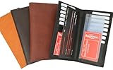 New Men's Leather Long Wallet Pockets ID Card Clutch Bifold Purse