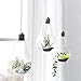 Mkono 3 Pack Light Bulb Terrariums with Strings Hanging Glass Vase Indoor Air Plant Holder Home Decor for Airplants, Succulent, or Small Plants