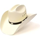 Western Express Classic Cattleman Off White Straw Cowboy Hat - One Size Fits All Kids