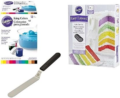 Wilton Cake Decorating Kit with Icing Colors and Frosting Spatula