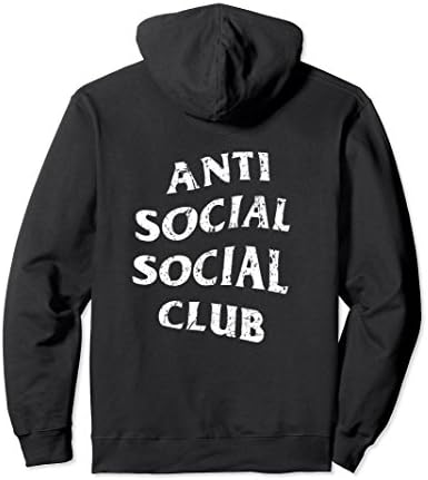 Unisex AntiSocial Social Club Back Hoodie XL: Black