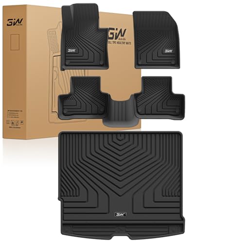3W VOLVO XC60 2018-2025 2026 Set of 4 Thorex™ Car Mats & Tailored Boot Mat Easy Clean Heavy Duty Car Mats and Non-Slip Boot Mat for VOLVO XC60