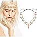Unsutuo Hair Jewelry Head Chain Wedding Bohemian Floral Headband Elastic for Women
