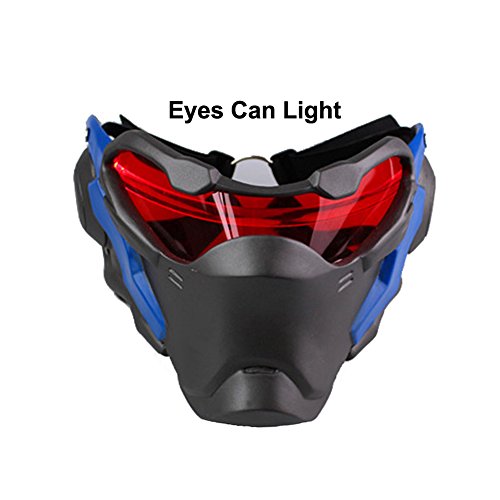 Rulercosplay Mask Overwatch Soldier 76 Cosplay Mask Eye Light Mask