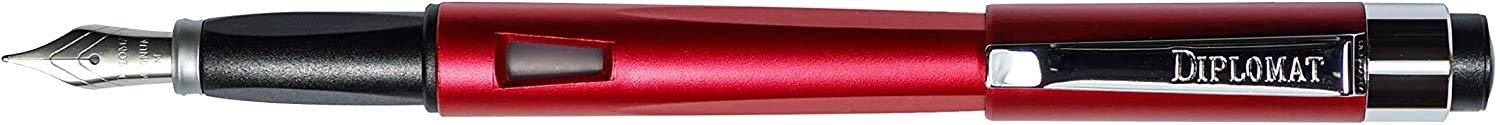 Diplomat - Magnum - Fountain Pen in Stainless Steel - Burned Red - Resistant and Elegant - 2 Years Warranty