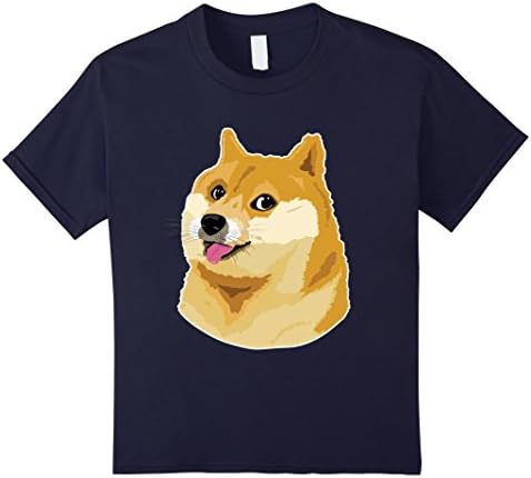 Kids Believe In Your Doge Dreams Smiling Shiba Inu Puppy 10 Navy
