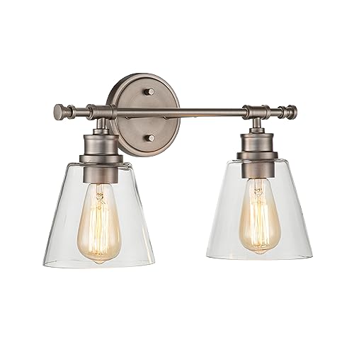 Aspen Creative 62340-09-2, Two-Light Metal Bathroom Vanity Wall Light Fixture,…