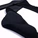 IvyFlair Long Skinny Tie Neck Scarf Choker, Black