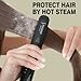Steam Straighteners for Hair, Professional Steam Flat Iron with Adjustable Temperature for All Types of Hair, Ceramic Tourmaline Flat Iron, Dual 110-240V Voltage, Black