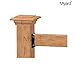 PNP111902 10PCs Myard Black Anti-UV Solid Deck Railing Connectors for 2x4 (Actual 1.5x3.5) Inches Stair Wood Handrail, Sturdy Nylon with 304 Stainless Steel Coating Hardness 12.9 Screws for Wood Post