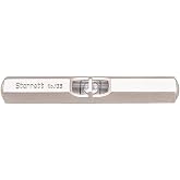 Starrett Pocket Level, 2-1/2" Length | With Main Vial, Satin Nickel-Plated Finish, Hexagon Stock with Convex Ends, Ideal for Machine Shop and Tool Room Use, 135A