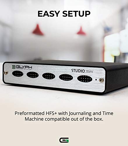 Glyph Studio Mini – Externe Festplatten (2000 GB, 5400 RPM, eSATA, USB 3.0, verkabelt, 3.0, 420 Mbit/s) schwarz, Silber – Bild 8