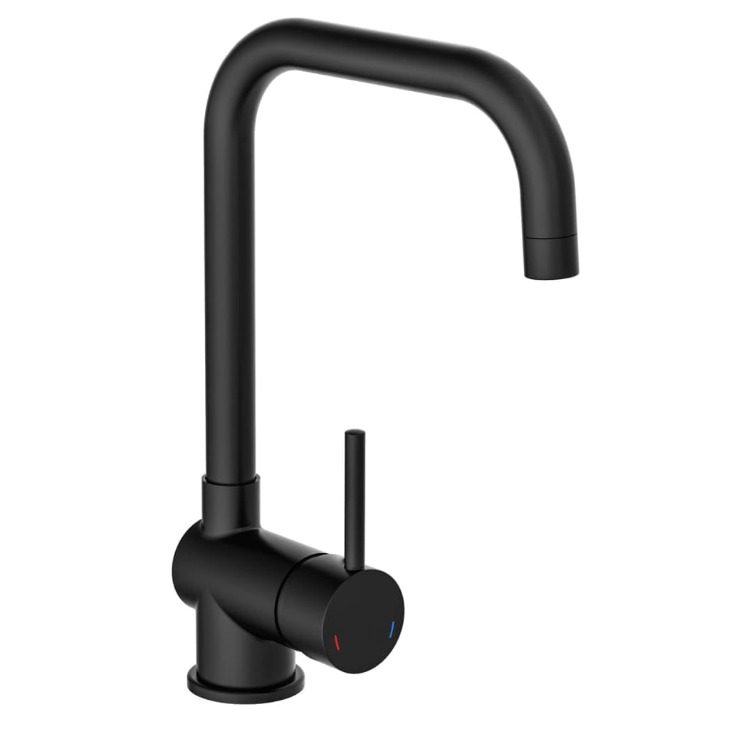 EISL Futura NI182GABL Sink Mixer Tap with High Spout, 360° Swivelling Kitchen Tap, Energy-Saving Tap, Kitchen Single Lever Mixer Tap, Black