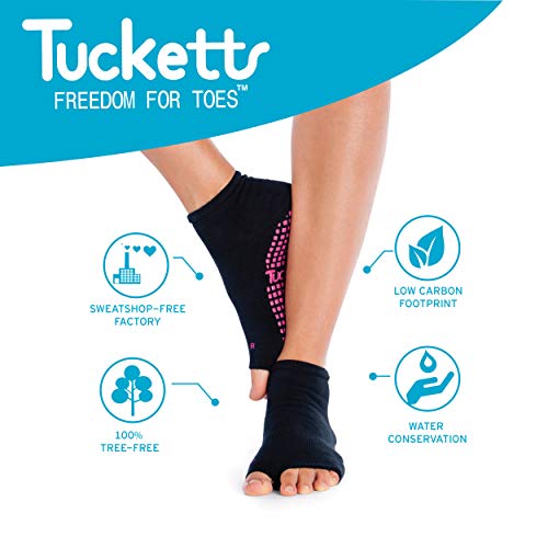 Yoga Socks for Women Non Slip, Toeless Non Skid Sticky Grip Sock - Pilates, Barre, Ballet (Glacial Moraine) - Thumbnail 4