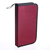 Mokingtop®New Portable 80 Disc CD VCD DVD Storage Bag Wallet Holder Case Box (Red)