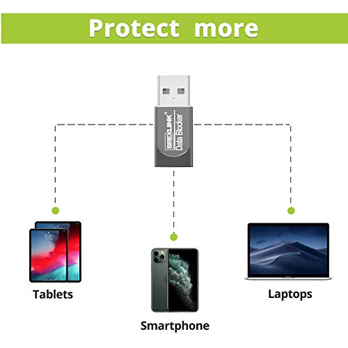 PortaPow USB-Datenblocker Transparent – Schützt Vor Juice Jacking, Unterbricht Datenübertragung Beim Laden