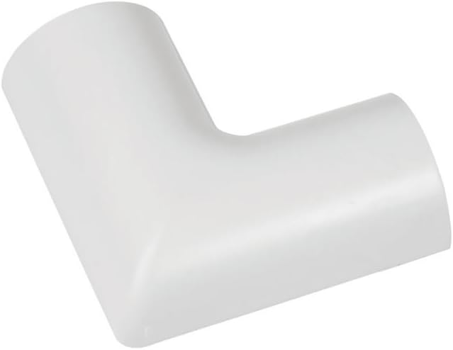 D-Line Clip-Over Flat Bend 30x15mm White Cable Trunking Accessory Pack of 5
