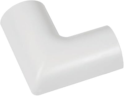 D-Line Clip-Over Flat Bend 30x15mm White Cable Trunking Accessory Pack of 5
