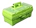 Multi-compartment Plastic Toolbox with Tray, Green