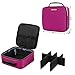 SONGMICS 10.6 Inch Cosmetic Bags travel Makeup Train Case with Adjustable Dividers cosmetic cases with Hard Shell Exterior Storage Organizer Rose UMUC23PK, 1 Count (Pack of 1)