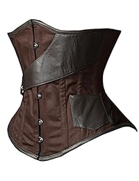 SHAPERX Womens Steampunk Gothic Steel Boned Underbust Waist Training Corsets