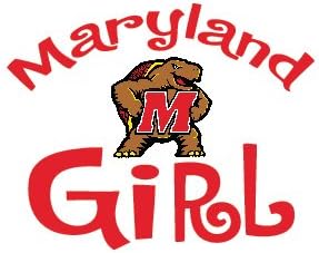 MARYLAND TERRAPINS GIRL Clear Vinyl Decal Car Truck UM Terps Sticker