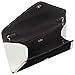 b.m.c BMC Womens PU Leather White Accent Envelope Clutch - Black