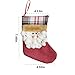 Forze Christmas 3D Decorative Socks Candy Gift Bag, Santa Snowman Reindeer Gift Card Silverware Holders 12 Pieces Mini Christmas Stockings Xmas Tree Decorations Set