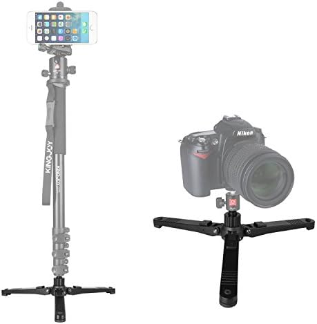 Monopod Three Feet Support Stand, Papaler Monopod Holder Stand base Aluminum Universal 360 Degree Rotating Monopod Base Stand with 3/8" Screw for DSLR Cameras