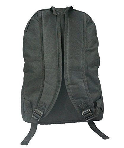 Classic Bookbag Basic Backpack Simple School Book Bag Casual Student Daily Daypack 18 Inch with Curved Shoulder Straps Black