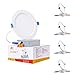 JJC Ultra Thin Canless Led Recessed Lighting 6 Inch Fixtures with Junction Box, 3000K Warm White Ceiling Led Lights (5000K-Daylight White, 4 Pack)