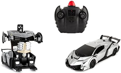 Wall-Climbing Fast Electric RC Toys Autobots Silver Transformable Robot + Remote Control - The Perfect Gift For Kids! Drives On The Wall, Ceiling and Floor