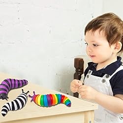 MEIEST 3 PCS Fidget Slug Toys,3D Articulated