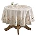 Maison d'Hermine Table Cloth Round Table 100% Cotton Tablecloth for Dining Room, Farmhouse, Home, Hotel, Parties & Wedding - Ideal for Easter Decorations Spring & Summer (Colmar, 63