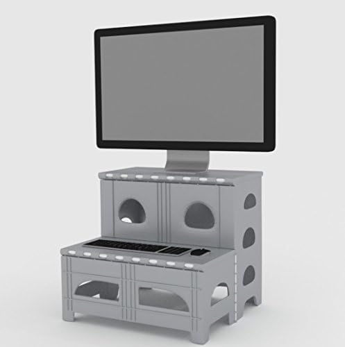SnapStand Standing Desk Work Station for your PC, Laptop, Monitor, KeyBoard and Mouse -Foldable, Portable, Affordable, Light Weight, Strong, & Comfortable
