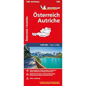 Michelin Österreich: Straßen- und Tourismuskarte 1:400.000; Auflage 2021: 730 Landkaart – 2 maart 2021