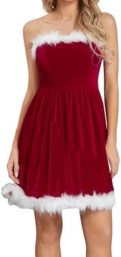 off the shoulder mrs claus dress Amazon.com: MYBFYABO Women's Christmas Santa Dress Deluxe Mrs. Claus  Costume Off Shoulder Long Sleeve Bodycon Mini Dress (Red, S) : Clothing,  Shoes & Jewelry
