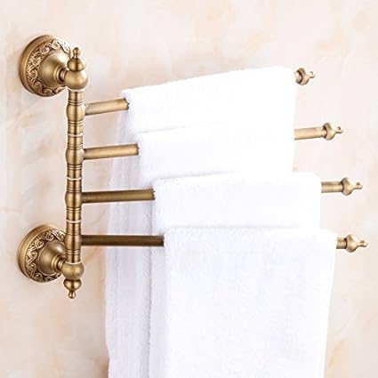 Joeesun Todo el Cobre Estilo Europeo Retro Toallero Toallero ...