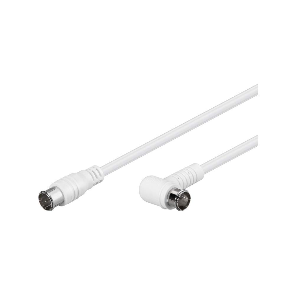Goobay 67349 Angled SAT Antenna Cable (80 dB), 2x Shielded, 3.5 m Length
