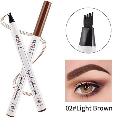 Dacyflower Eyebrow Pen 4 Head Fine Sketch Enhancer Fork Tip Eyebrow Tattoo Tint Eyebrow Gel Pencil Makeup Waterproof Eyebrow Tattoo Pen
