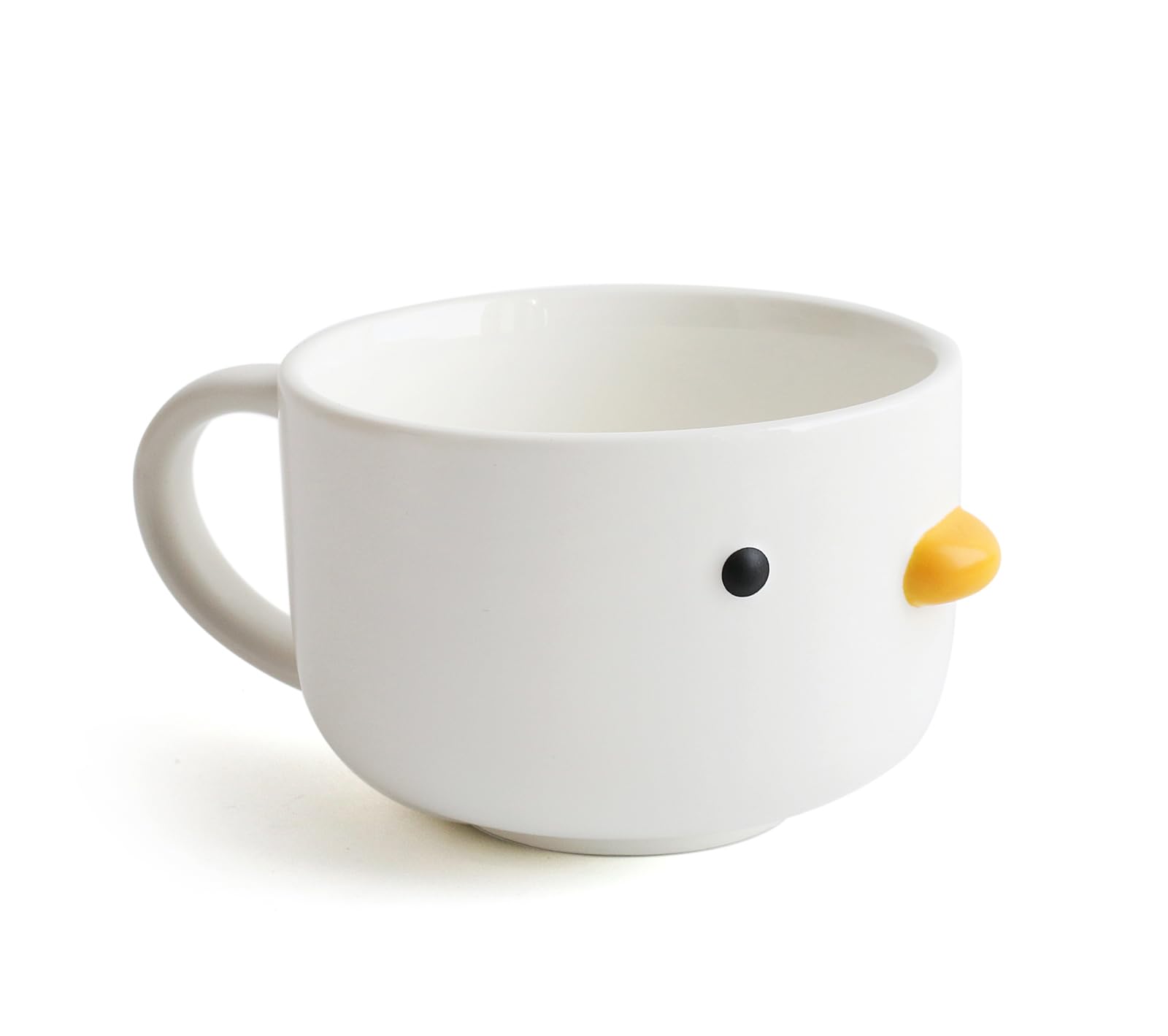 PURROOM Cute Duck Coffee Mug, 260ml Latte Cup, Handmade Glaze Small Coffee Cup, Safety Ceramic Milk Mugs. Best Gifts for Coffee Lover.