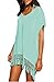 Taydey Women's Swimwear Knitted Crochet Tunic Cover up/Beach Dress Light Blue
