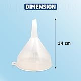 Accurate Clear Plastic Funnel 14cm for Bottle Filling Oils Crafts Lab view 3