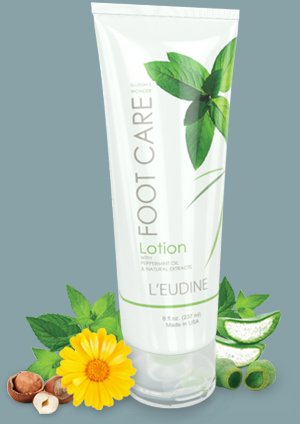 L'eudine Wonder Foot Care Lotion with Peppermint Oil & Natural Extracts, 8 fl oz.