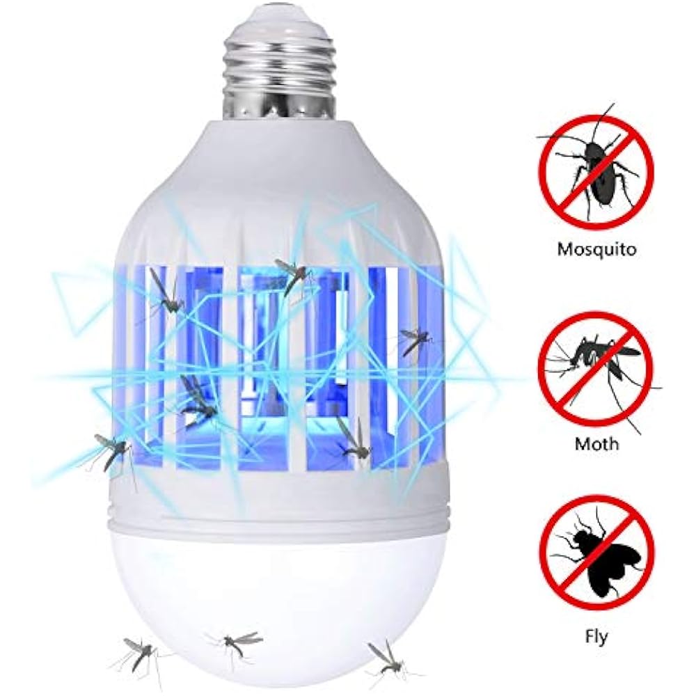 Bug Zapper Light Bulb, 2 In 1 Mosquito Killer Lamp UV LED Electronic