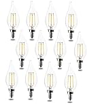 E12 Bulb Candelabra LED Bulbs 60 Watt 120V Equivalent CA11 Soft White 4.5W 2700K LED Chandelier Bulbs, Candelabra Base, Dimmable LED Lamp, UL Listed (12pack)
